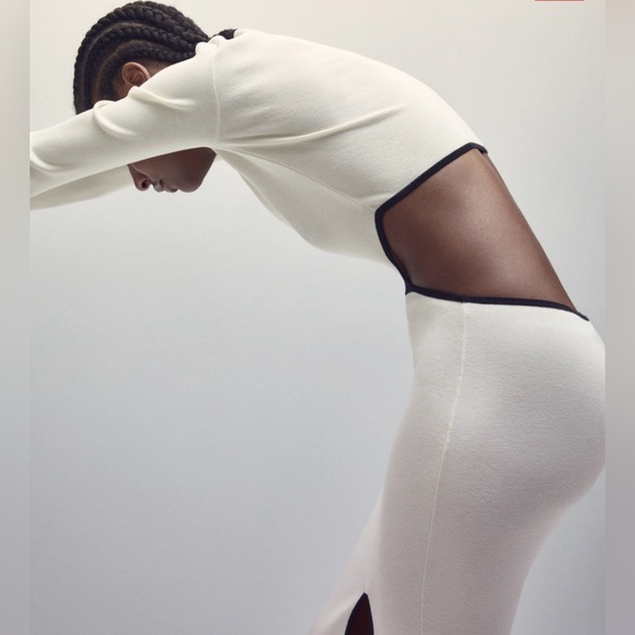 Mango Knitted sweater dress with openings - Picture 5 of 5